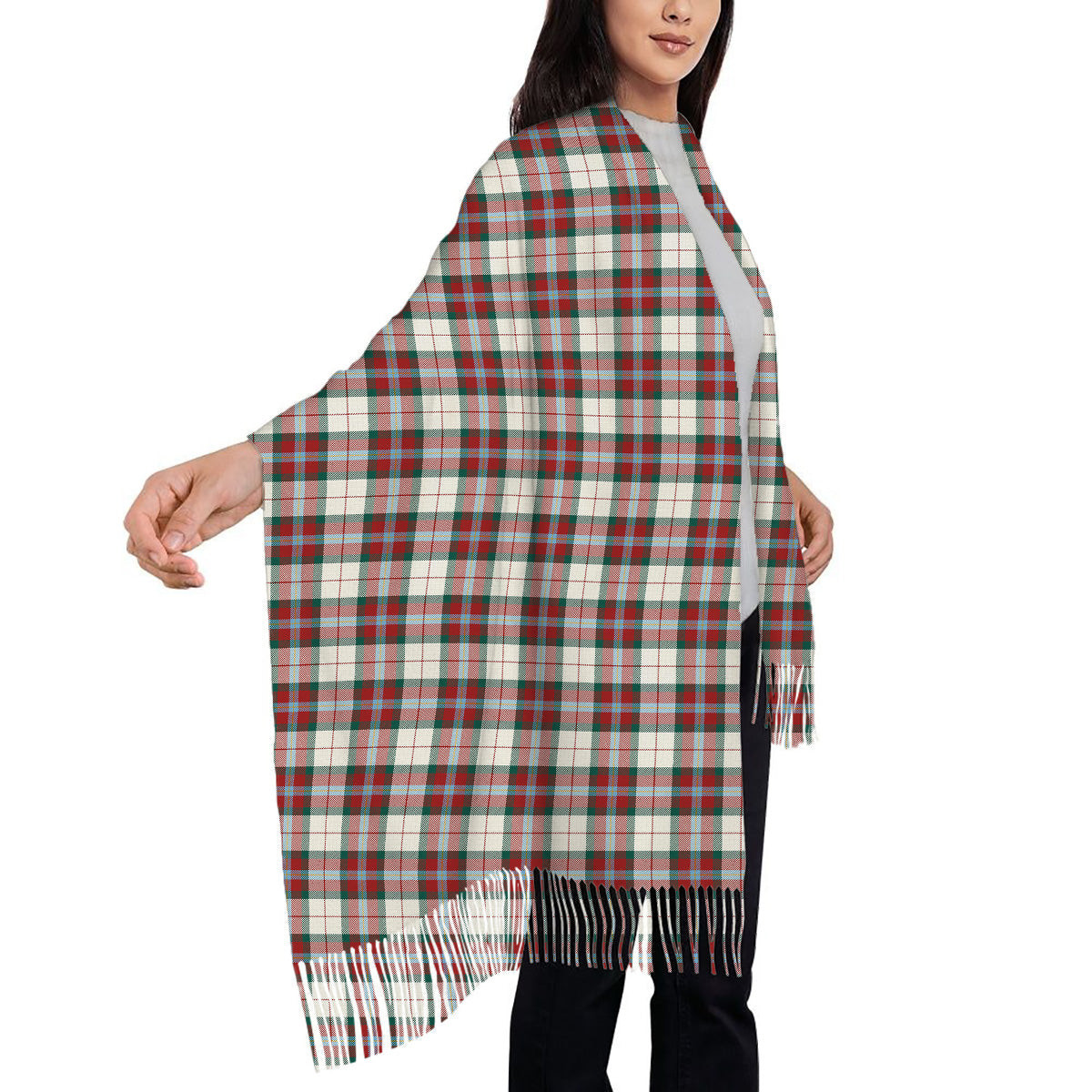 ScotsTee Shop Scottish McLean Dress Modern Solf Tartan Plaid Tassel Winter Scarf
