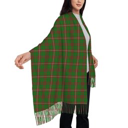 ScotsTee Shop Scottish McKinnon Hunting Modern Solf Tartan Plaid Tassel Winter Scarf