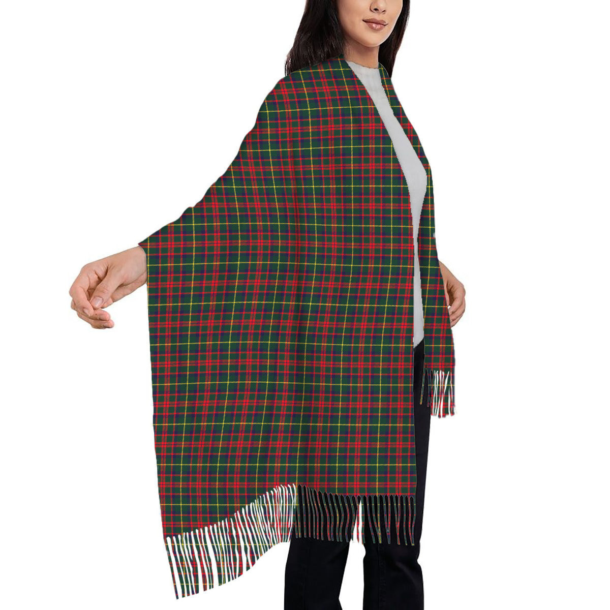 ScotsTee Shop Scottish MacIntosh Hunting Modern Solf Tartan Plaid Tassel Winter Scarf
