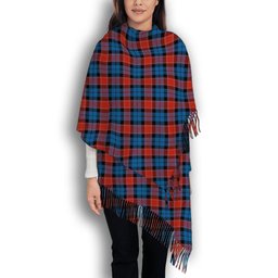 ScotsTee Shop Scottish Graham of Menteith Red Ancient Solf Tartan Plaid Tassel Winter Scarf