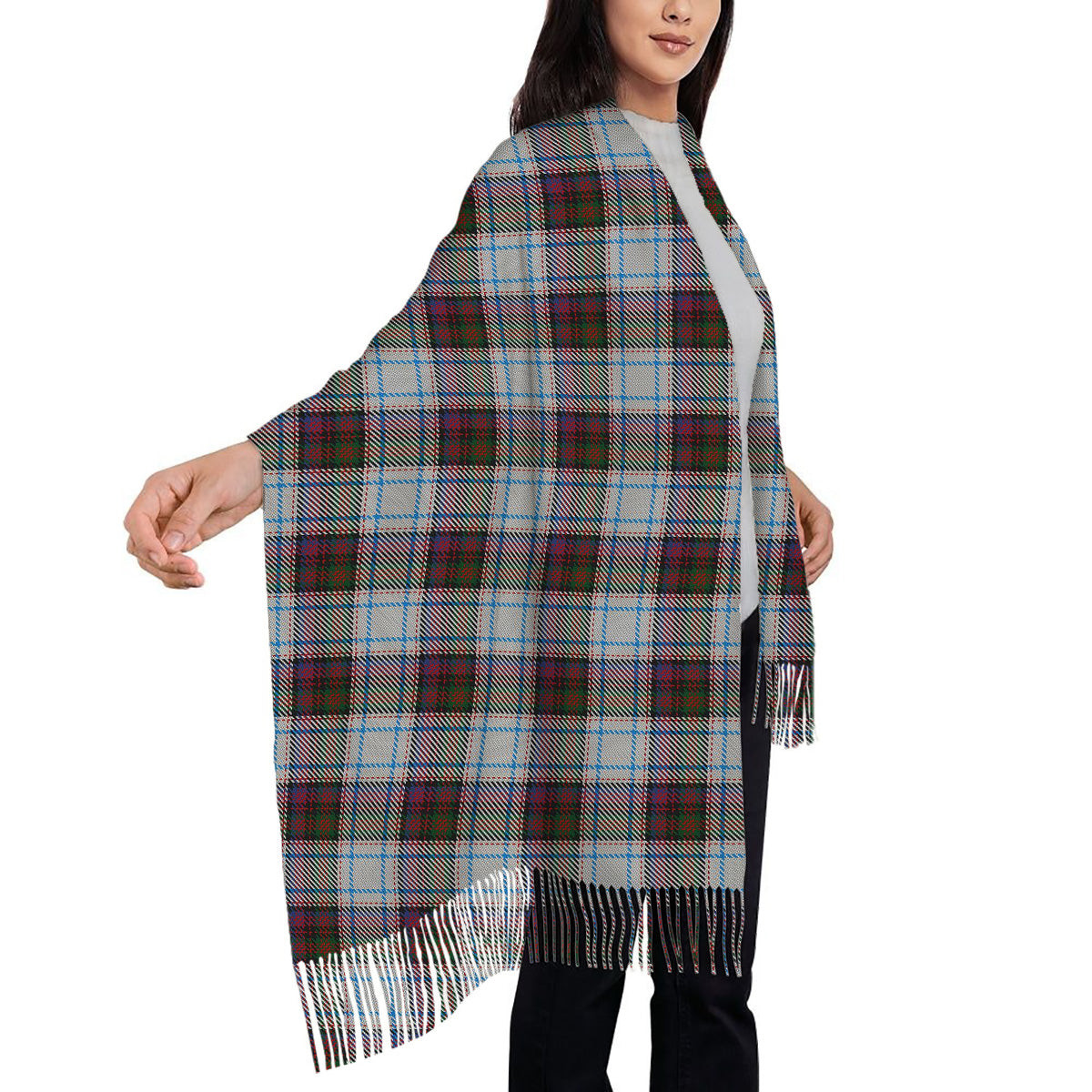 ScotsTee Shop Scottish MacDonald Dress Ancient Solf Tartan Plaid Tassel Winter Scarf