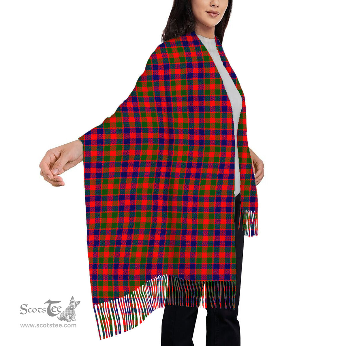 ScotsTee Shop Scottish Gow of Skeoch Solf Tartan Plaid Tassel Winter Scarf