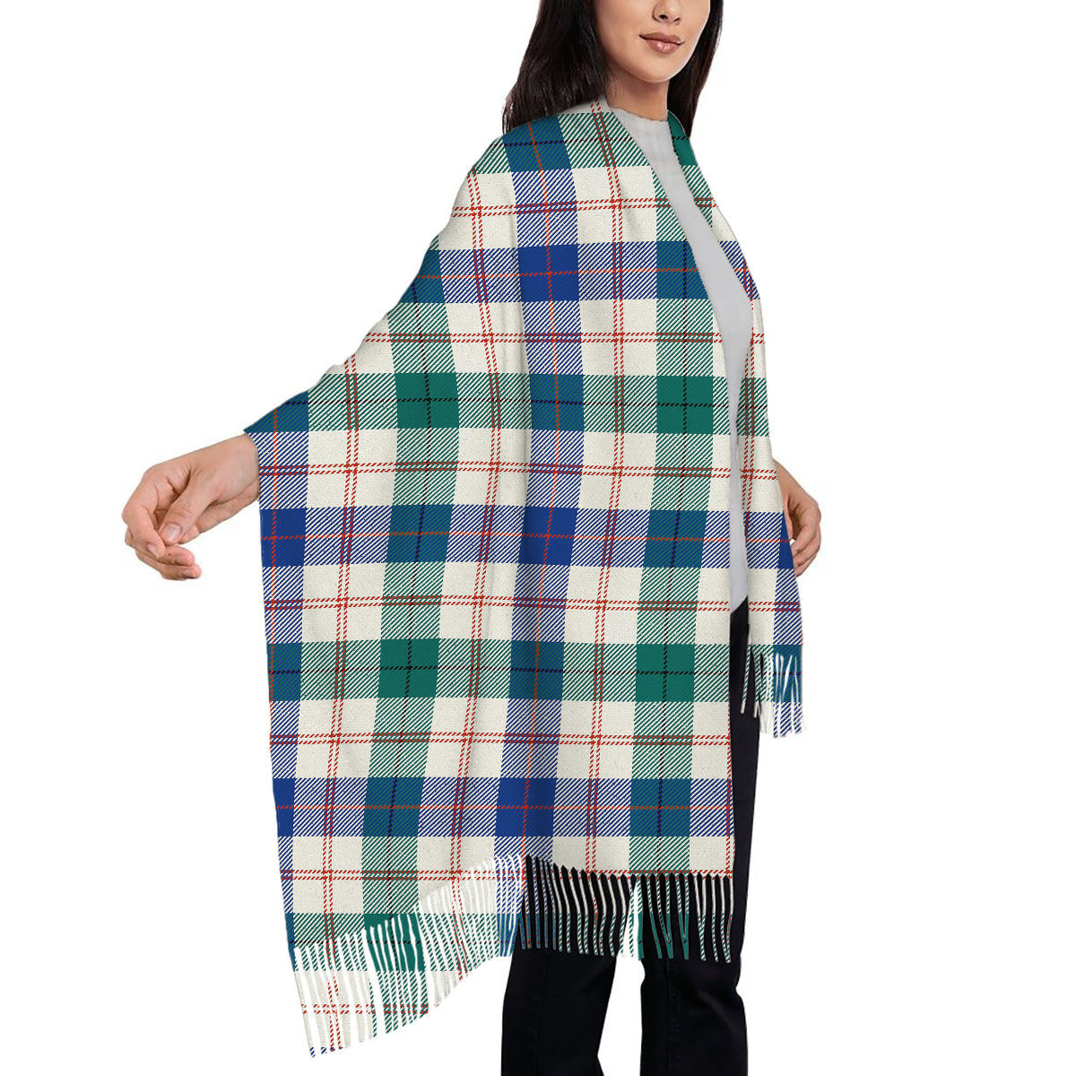 ScotsTee Shop Scottish Guthrie Dress Modern Solf Tartan Plaid Tassel Winter Scarf