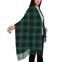 ScotsTee Shop Scottish MacAulay of Lewis Modern Solf Tartan Plaid Tassel Winter Scarf