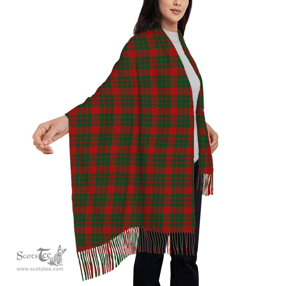 ScotsTee Shop Scottish MacGregor of Glenstrae 2 Solf Tartan Plaid Tassel Winter Scarf