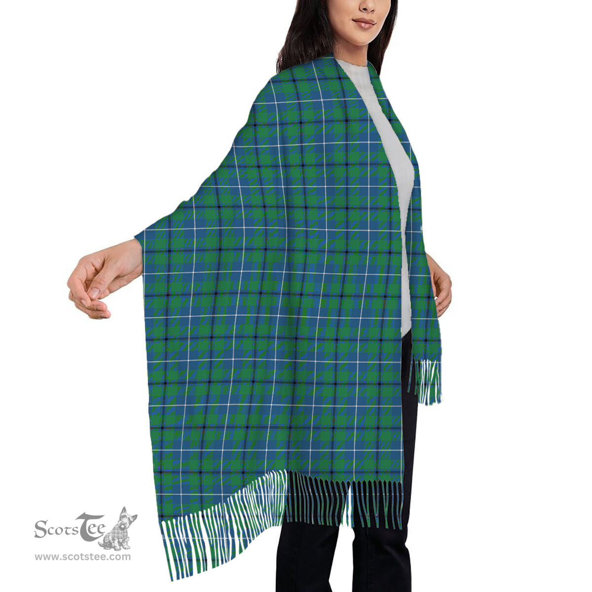 ScotsTee Shop Scottish Sandilands Ancient Solf Tartan Plaid Tassel Winter Scarf