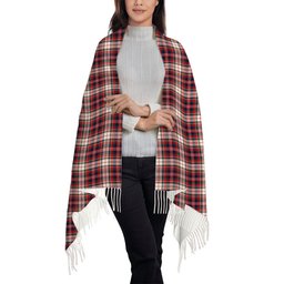 ScotsTee Shop Scottish MacFarlane Dress Modern Solf Tartan Plaid Tassel Winter Scarf