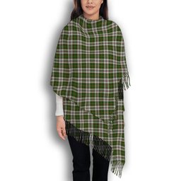ScotsTee Shop Scottish Hay White Dress Solf Tartan Plaid Tassel Winter Scarf