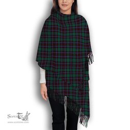 ScotsTee Shop Scottish Hunter of Peebleshire Modern Solf Tartan Plaid Tassel Winter Scarf