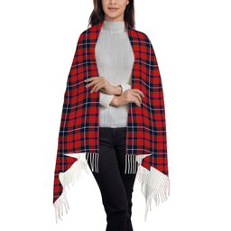 ScotsTee Shop Scottish Wishart Dress Modern Solf Tartan Plaid Tassel Winter Scarf