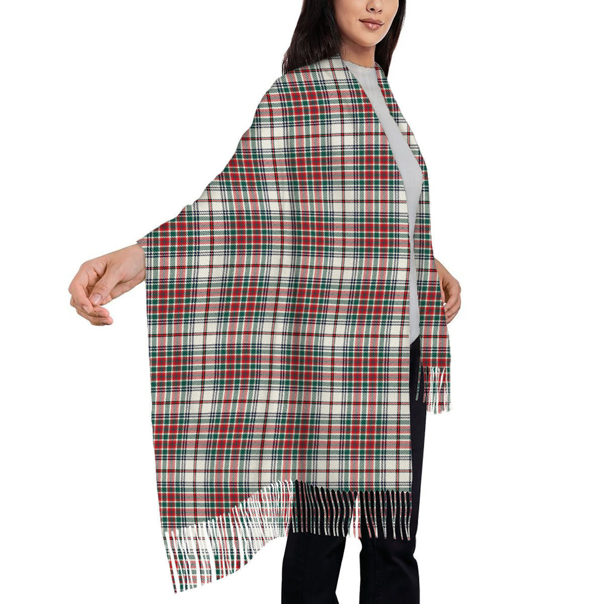 ScotsTee Shop Scottish McBean Dress Modern Solf Tartan Plaid Tassel Winter Scarf