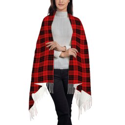 ScotsTee Shop Scottish McLeod of Raasay Modern Solf Tartan Plaid Tassel Winter Scarf