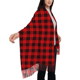 ScotsTee Shop Scottish McLeod of Raasay Modern Solf Tartan Plaid Tassel Winter Scarf