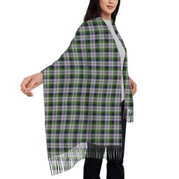 ScotsTee Shop Scottish MacNaughton Dress Solf Tartan Plaid Tassel Winter Scarf