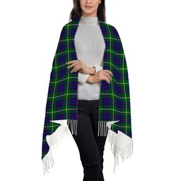 ScotsTee Shop Scottish MacIntyre Hunting Modern Solf Tartan Plaid Tassel Winter Scarf