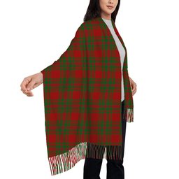 ScotsTee Shop Scottish McIntosh Red Solf Tartan Plaid Tassel Winter Scarf