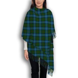 ScotsTee Shop Scottish MacLeod of Assynt Solf Tartan Plaid Tassel Winter Scarf