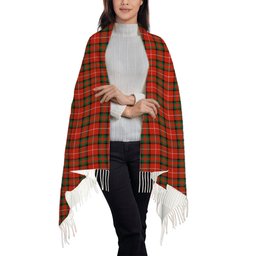 ScotsTee Shop Scottish Stuart Of Bute Ancient Solf Tartan Plaid Tassel Winter Scarf