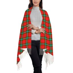ScotsTee Shop Scottish MacLaine of Loch Buie Solf Tartan Plaid Tassel Winter Scarf