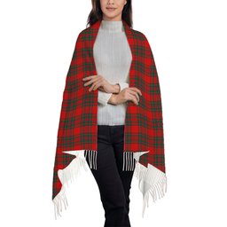 ScotsTee Shop Scottish MacKintosh Red Modern Solf Tartan Plaid Tassel Winter Scarf