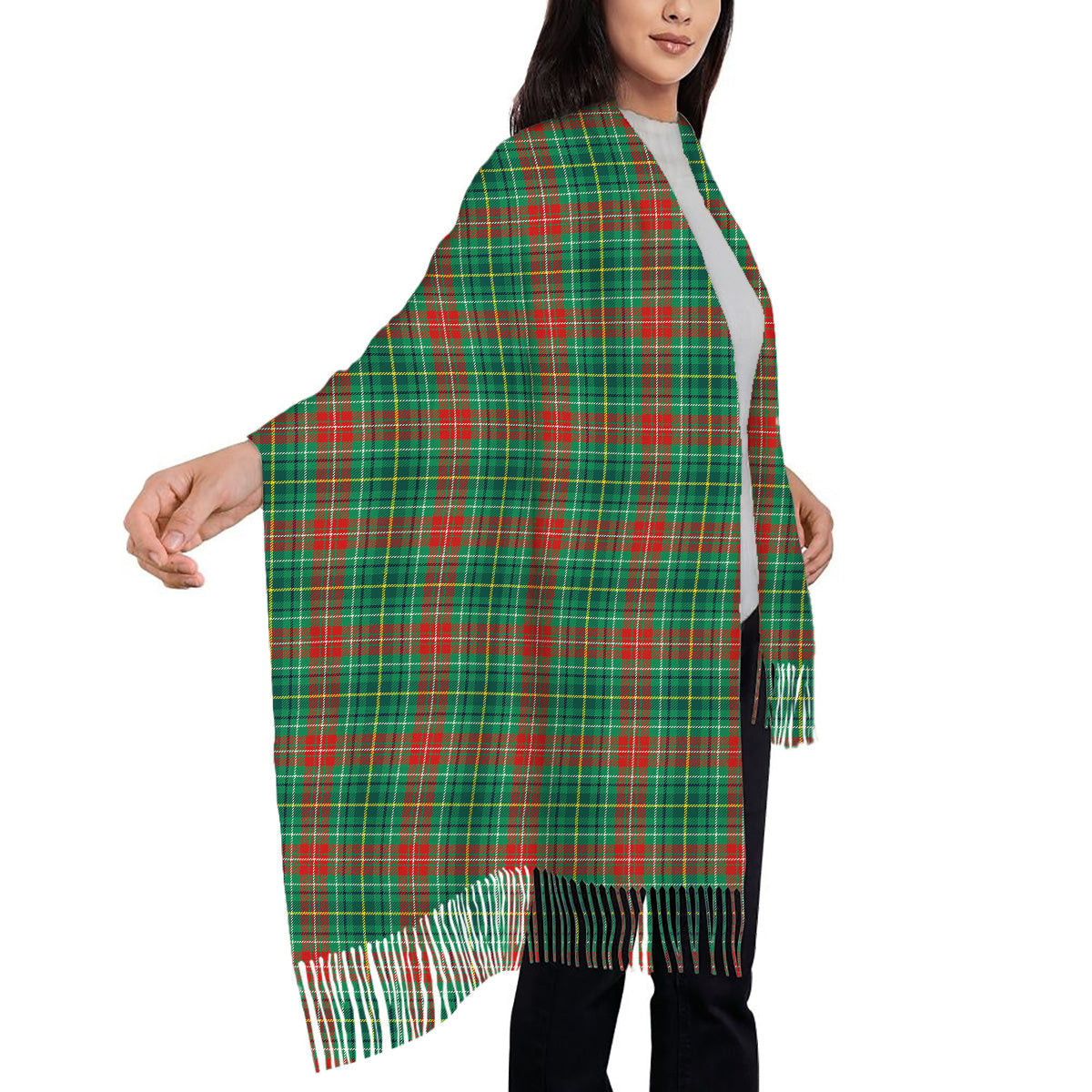 ScotsTee Shop Scottish Muirhead Modern Solf Tartan Plaid Tassel Winter Scarf
