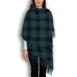 ScotsTee Shop Scottish Laurie (Lawrie) Modern Clan Solf Tartan Plaid Tassel Winter Scarf