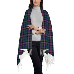 ScotsTee Shop Scottish Pitcairn Hunting Modern Solf Tartan Plaid Tassel Winter Scarf