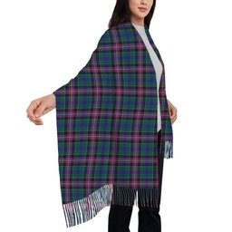 ScotsTee Shop Scottish Pitcairn Hunting Modern Solf Tartan Plaid Tassel Winter Scarf