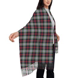 ScotsTee Shop Scottish MacPherson Dress 1 Solf Tartan Plaid Tassel Winter Scarf