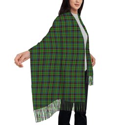ScotsTee Shop Scottish Stevenson Green Solf Tartan Plaid Tassel Winter Scarf