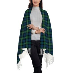 ScotsTee Shop Scottish Sinclair of Ulster Modern Solf Tartan Plaid Tassel Winter Scarf