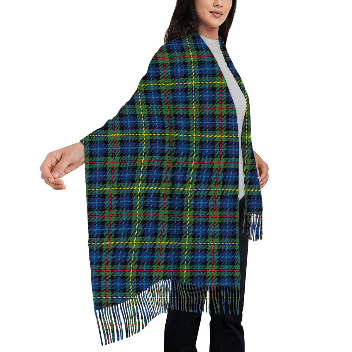 ScotsTee Shop Scottish Gow Hunting Modern Solf Tartan Plaid Tassel Winter Scarf