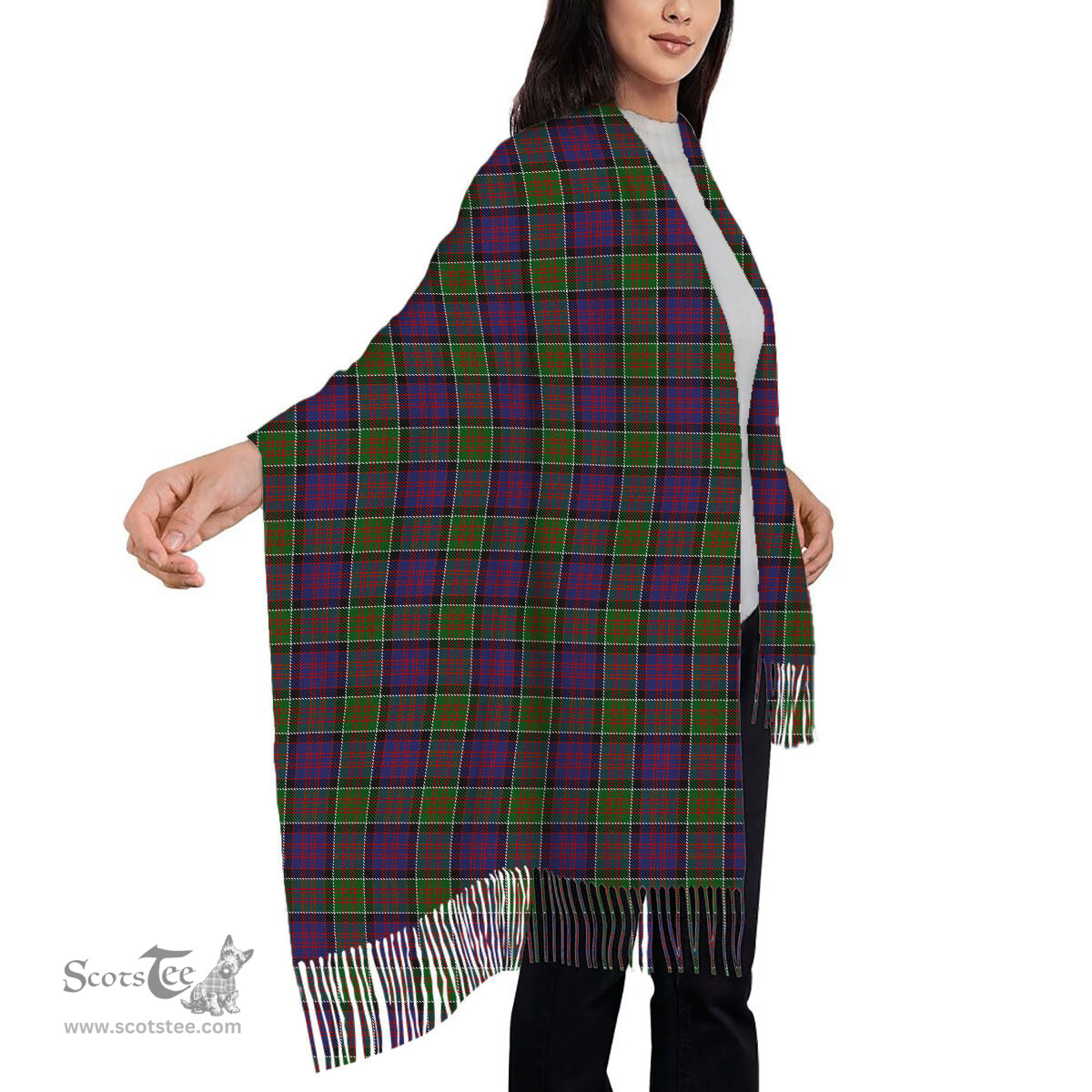 ScotsTee Shop Scottish MacDonald of Clanranald 2 Solf Tartan Plaid Tassel Winter Scarf