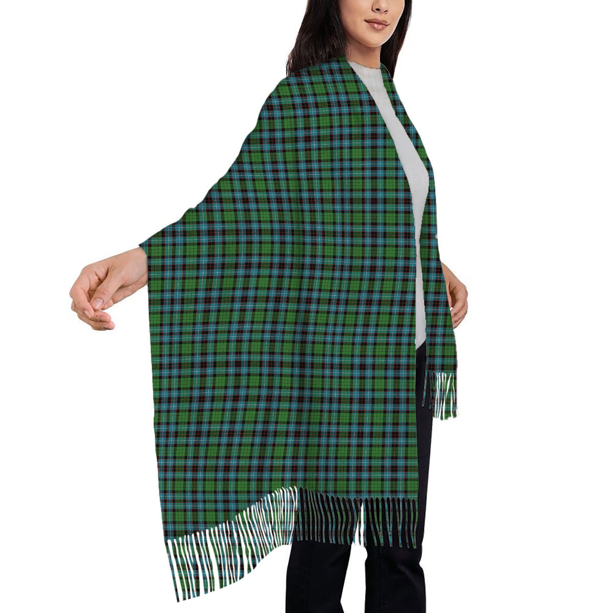 ScotsTee Shop Scottish Hunter of Peebleshire Ancient Solf Tartan Plaid Tassel Winter Scarf