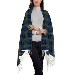 ScotsTee Shop Scottish Muir Modern Solf Tartan Plaid Tassel Winter Scarf