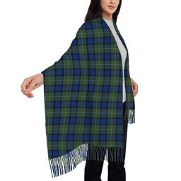 ScotsTee Shop Scottish Muir Modern Solf Tartan Plaid Tassel Winter Scarf