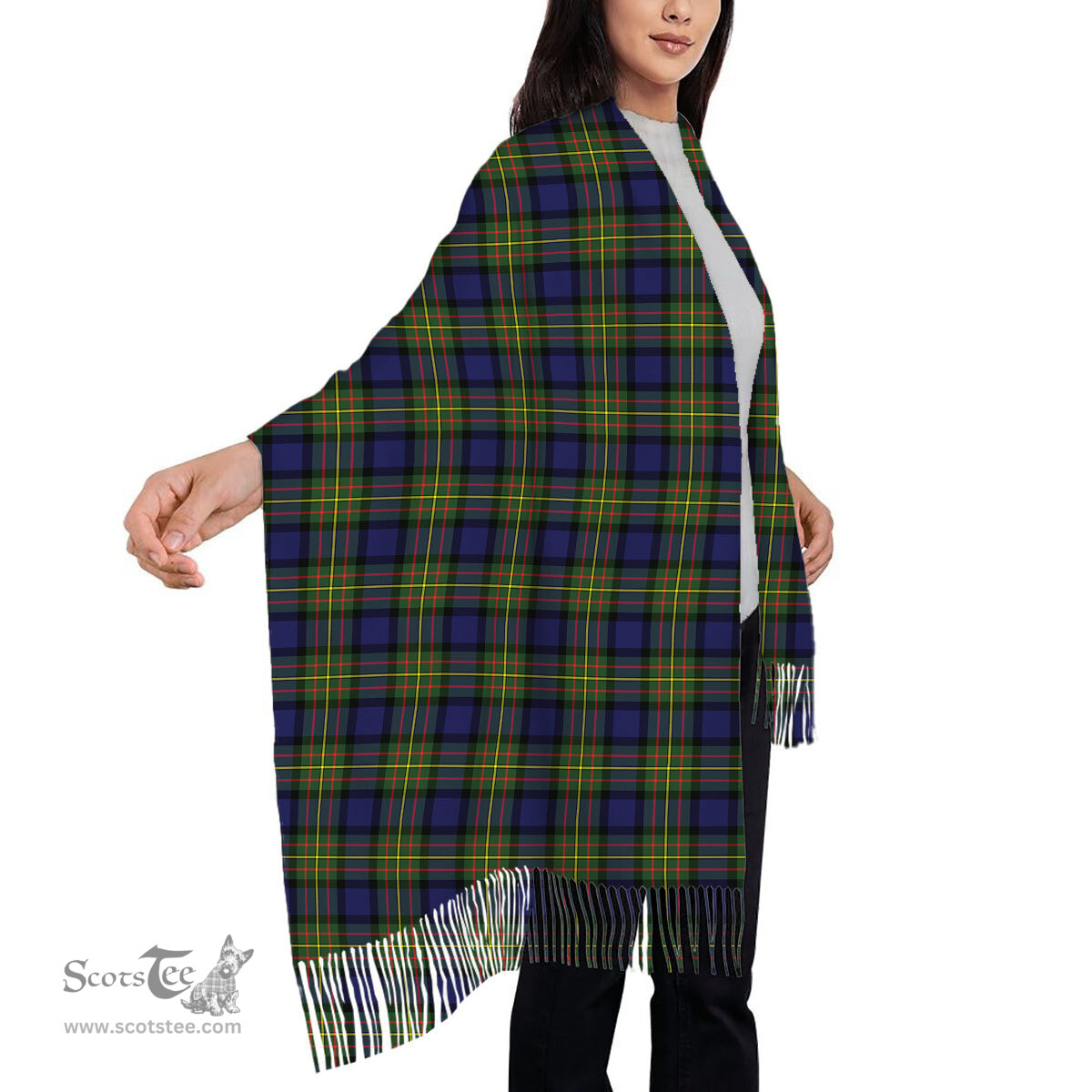 ScotsTee Shop Scottish MacLaren Modern Solf Tartan Plaid Tassel Winter Scarf