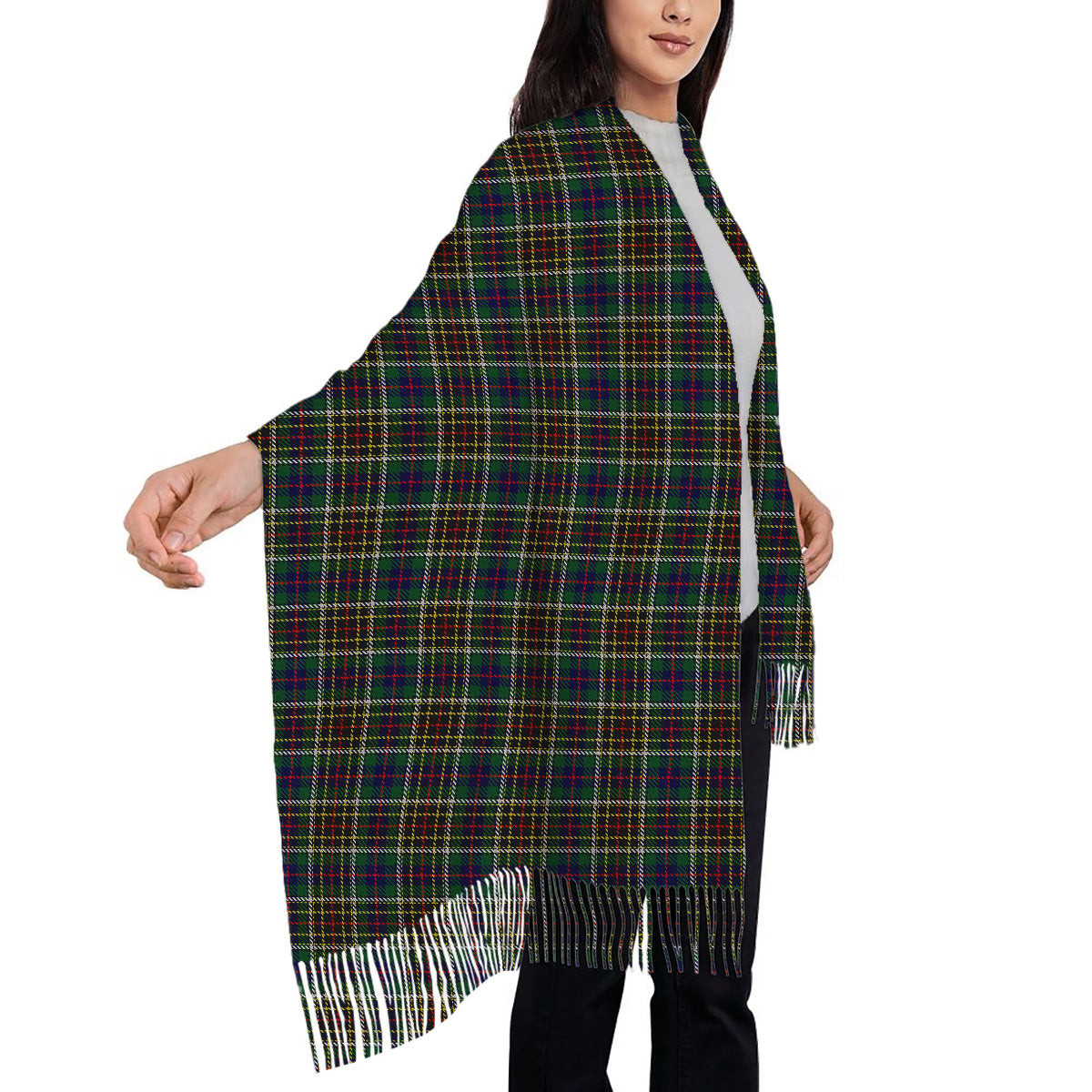 ScotsTee Shop Scottish Hislop Hunting 2 Solf Tartan Plaid Tassel Winter Scarf