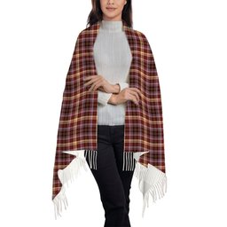 ScotsTee Shop Scottish MacKay of Strathnaver Modern Solf Tartan Plaid Tassel Winter Scarf