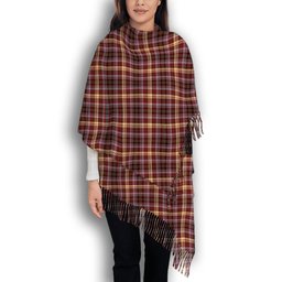 ScotsTee Shop Scottish MacKay of Strathnaver Modern Solf Tartan Plaid Tassel Winter Scarf