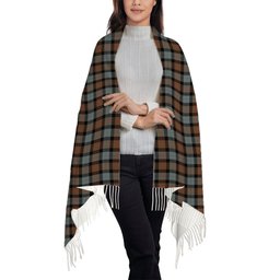 ScotsTee Shop Scottish Gunn Weathered Solf Tartan Plaid Tassel Winter Scarf