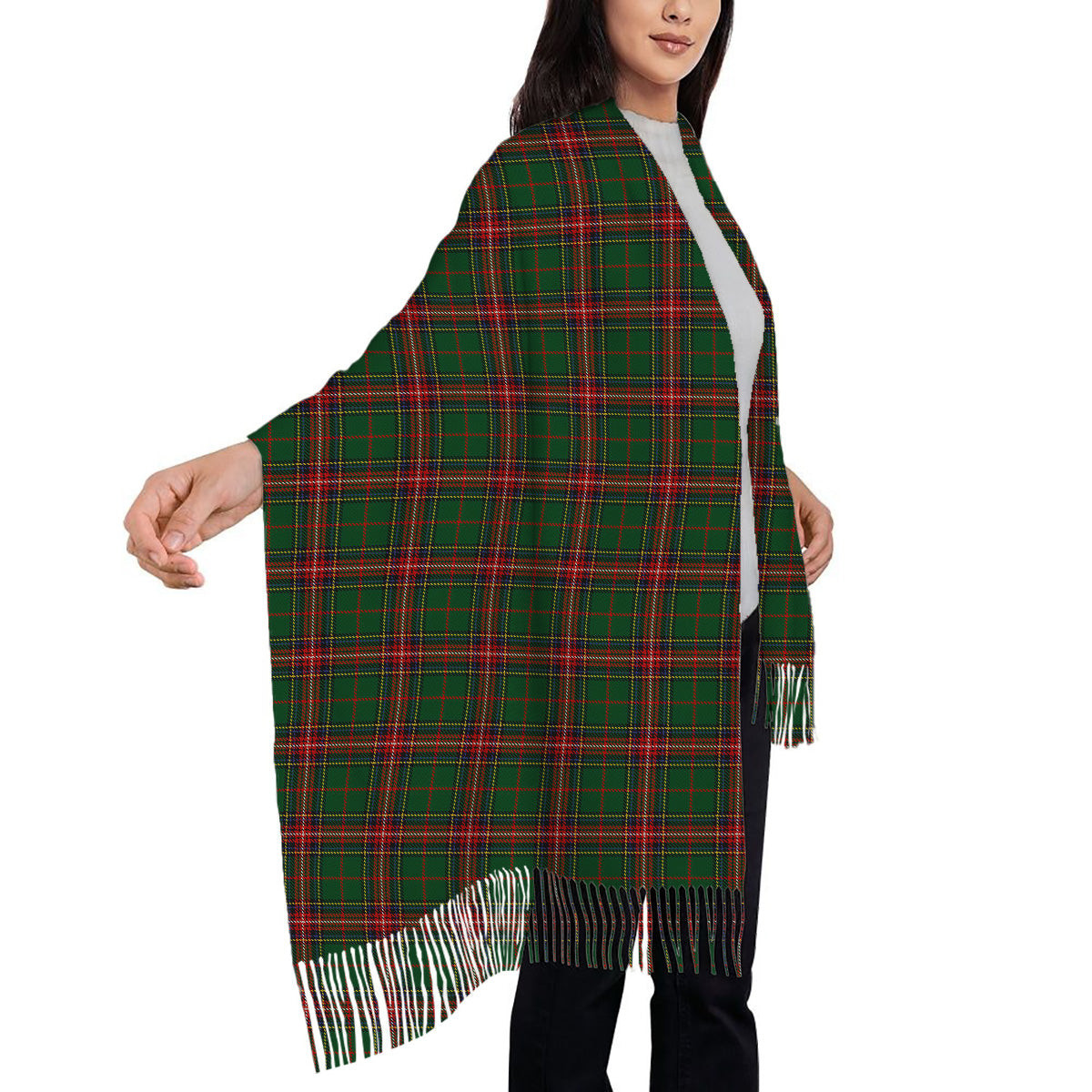 ScotsTee Shop Scottish King George VI Solf Tartan Plaid Tassel Winter Scarf