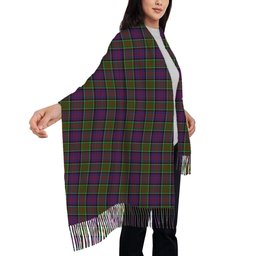 ScotsTee Shop Scottish McDonald of Clan Ranald Modern Solf Tartan Plaid Tassel Winter Scarf