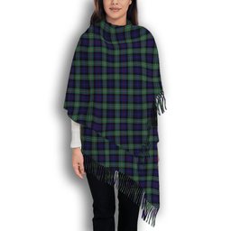 ScotsTee Shop Scottish McKenzie Hunting Green Solf Tartan Plaid Tassel Winter Scarf