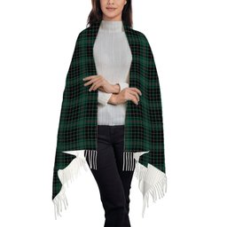 ScotsTee Shop Scottish McAuley Hunting Modern Solf Tartan Plaid Tassel Winter Scarf