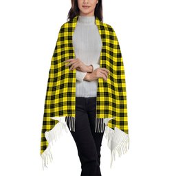 ScotsTee Shop Scottish MacLeod of Lewis Modern Solf Tartan Plaid Tassel Winter Scarf
