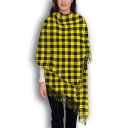 ScotsTee Shop Scottish MacLeod of Lewis Modern Solf Tartan Plaid Tassel Winter Scarf