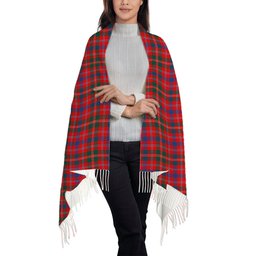 ScotsTee Shop Scottish McDonald of Glenaladale Modern Solf Tartan Plaid Tassel Winter Scarf