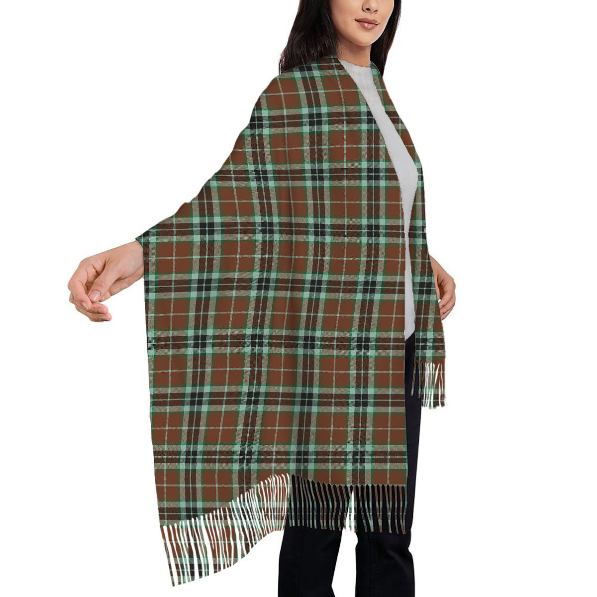 ScotsTee Shop Scottish Thomson Hunting Modern Solf Tartan Plaid Tassel Winter Scarf