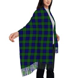 ScotsTee Shop Scottish Wartley Hunting Solf Tartan Plaid Tassel Winter Scarf